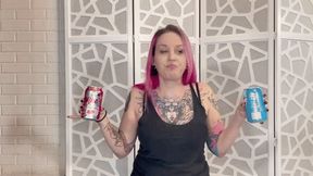 Lady Lazurus Burps double fisting soda HIDEF