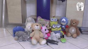 Stuffed Toys under Stiletto Heels