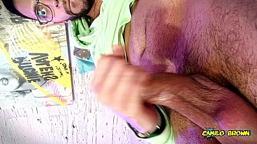 Jerking my big uncut cock until I cum a nice one I need my cock sucked so bad ?