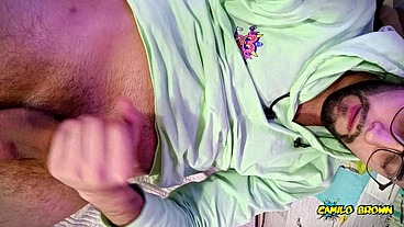 Jerking my big uncut cock until I cum a nice one I need my cock sucked so bad ?