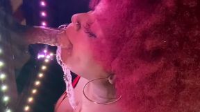 Ebony BBW Slut Sloppy Gloryhole Facial