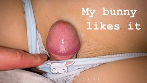 FAM SECRET: My cummy panties with bunnies was eaten by my stepdad and we never say about it