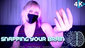 Snapping Your Brain - 4K - Finger Snapping Triggers Painful Mental Destruction, Mind Melted By Pain And Pleasure, Intimidating Eye Contact, Blue Eyes