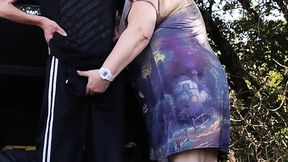 in a public park &mdash;  I fuck my mother-in-law doggy style in her pussy &mdash;  then in her mouth and cum twice in a minute