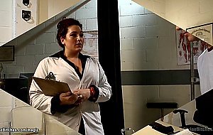 Blond nurse flof and peg patient