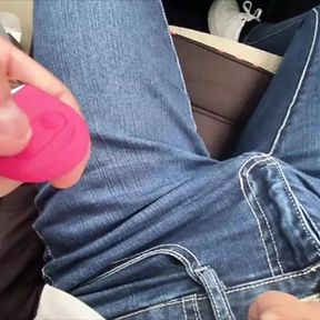 Remote control vibrator in her pussy while on a date. At the end, she has thick sex with her boyfriend.