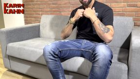 My Big Feet After Work and a Huge Load of Cum!