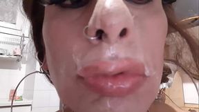 how my face and lips looks after milking