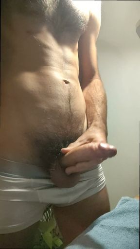 Hairy Uncut Cock Edging - Hands-Free Squirt