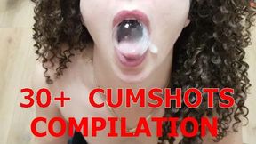 Deep throated cum shots swallow creampies on willing lips - depraved cumshot compilation