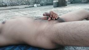 A boy masturbating with please and moan