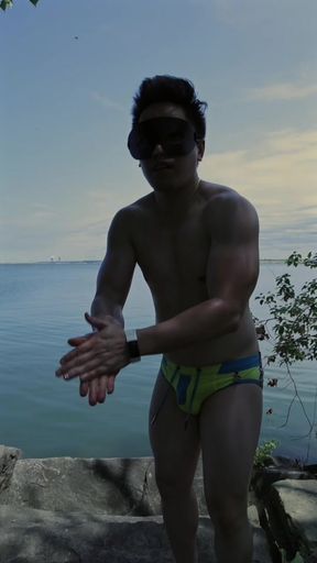 Lake Day Mood: Oiled up, Flexing, and Shamelessly Showing off-because Some Reflections Deserve a Standing Ovation.