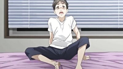 Japanese cutie blows two cocks in HD hentai porn with a hot babe sitting on each one