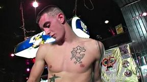 James Lexington works as a stripper and entertainer at a popular Midwest nightclub. The 19 year old bisexual has a respectable 7 inch dick, which he uses to tantalize both sexes.