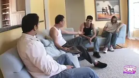 Many Guys Were Waiting This Girl to Come so They Could Get Their Dicks Sucked