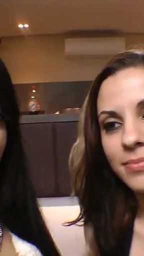 Kissing Lesbian Competition - Who Is the Best Kisser - Brazilia Versus Columbiana