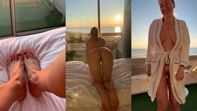 reveil en douceur en vous devoilant mes petits pieds, puis ma chatte