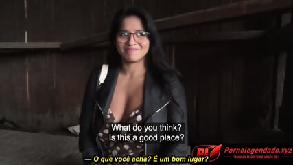 Amy Amor - A morena espanhola leva pauzo gigante  (Legendado em PT-BR)