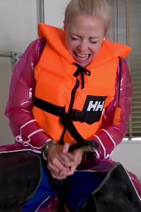 Shiny Pvc Rainwear, Rubber Waders &amp; Lifejacket Tease