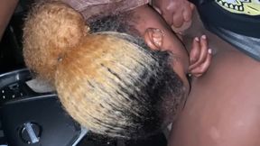 Blonde Ebony Whore Sucking And Fucking In Car Leads To Cumshot