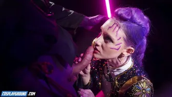 Melody Marks begs for Titus Low's big cock in kpop demon cosplay