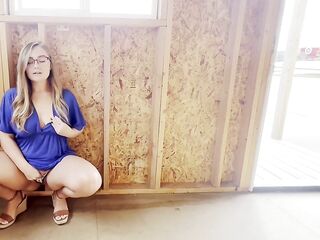 Blond mother I'd like to fuck with Large Melons and Glasses Enjoys Exhibitionist Masturbation and Impure Talks