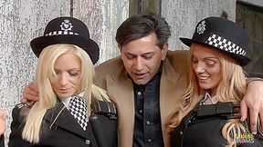 Horny Blonde Police Officers Fuck A Guy Instead Of Arresting Him