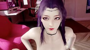 3D POV sweet Asian girl enjoys intense sex with a large penis&#x1F32D;