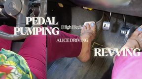 How he pumps pedals with high heels and how he drives a '98 corsa (2C)