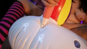 Fuck and Pop Inflatable Unicorn with Dildo - Bunny Looner