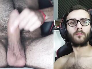Look at these eyes! Homosexual Argentinian masturbating and ejaculating a biggest load, hirsute amateur