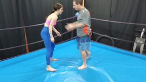 Fierce match by a skilled brunette