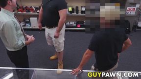 Naughty pawn broker deeply dicking his customer