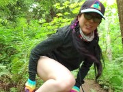 Nerdy Faery Does a Standing Piss