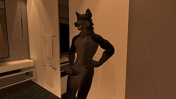 Helping a beautiful wolf cum, big dick, game