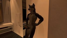 Helping a beautiful wolf cum, big dick, game