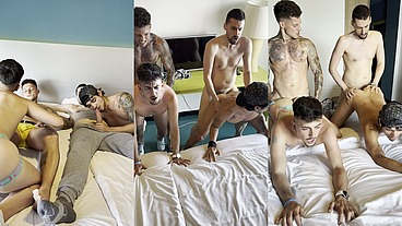 TORREMOLINOS: 4 HORNY GUYS IN 1 HOTEL ROOM!!!