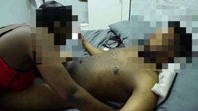 Zulu slut takes big cock doggystyle in a steamy home session