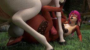 centaur things 4 - futanari deertaur gets bred by her futanari doe wife!