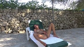Solo on a sunbed
