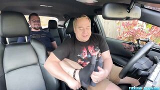 Yells are doubled in volume since last time! Chubby BDSM slut gets tied up, foot fetish, and kinky in car!