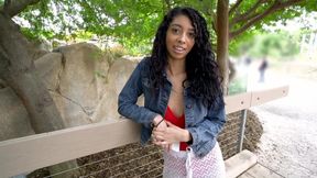 Jada Doll gives wild head at the animal park
