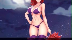 Woman motion - body satisfy savage