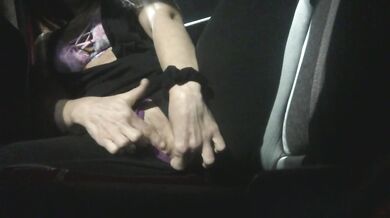 Almost caught fingering myself in my car after gym with a dildo