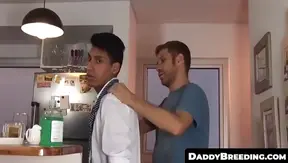 Andres Rides Daddy's Cock Until Blissful Climax in Tight Anal Session