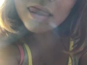 Smoking Fetish with sexy latina