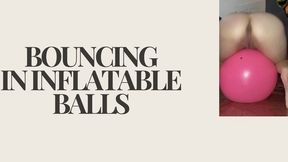 bouncing my inflatable ball