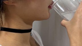 [Neck fetish] Fetish supervised work Neck beating seen from front and side