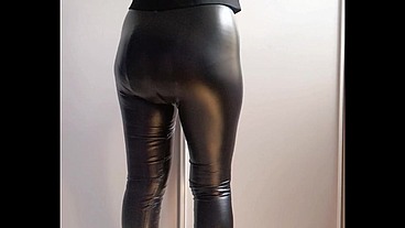 Full diaper under my tight PVC pants - Jun 25, 2025