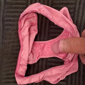 Small penis plays with neighbor&#039;s found worn panties